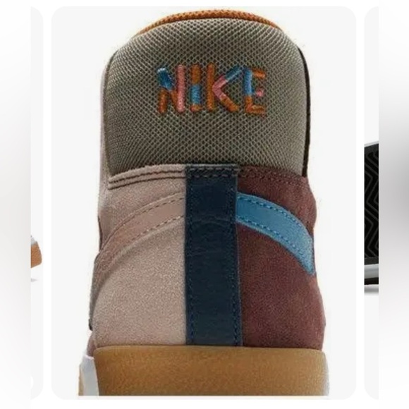 Nike ZOOM BLAZER MID PREMIUM SB 'MOSAIC PACK - DARK WINE - Picture 10 of 10